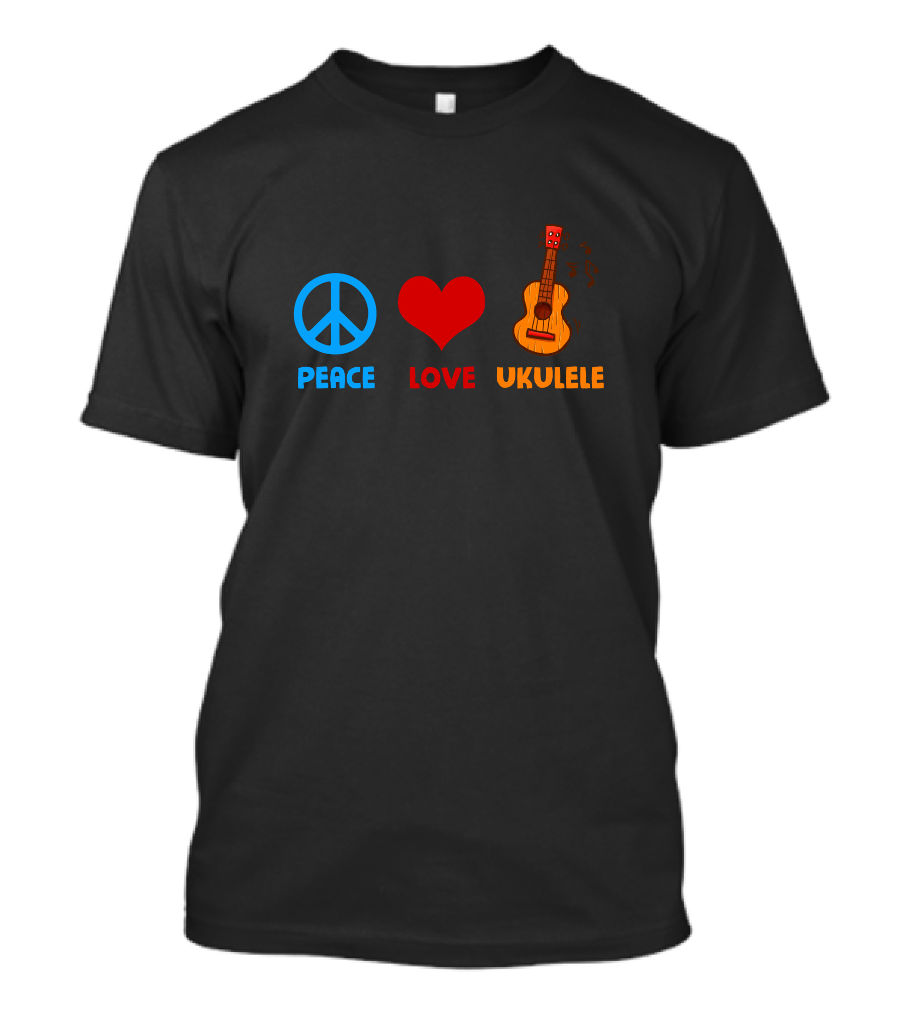 Peace Love Ukulele Music T-Shirt