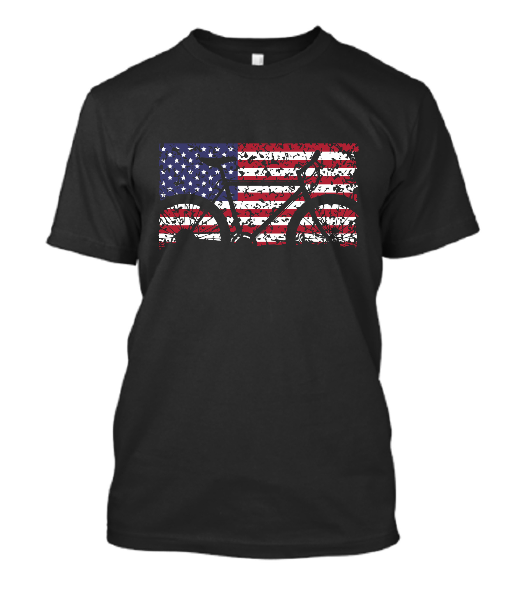 Mountain Bike USA Flag T-Shirt
