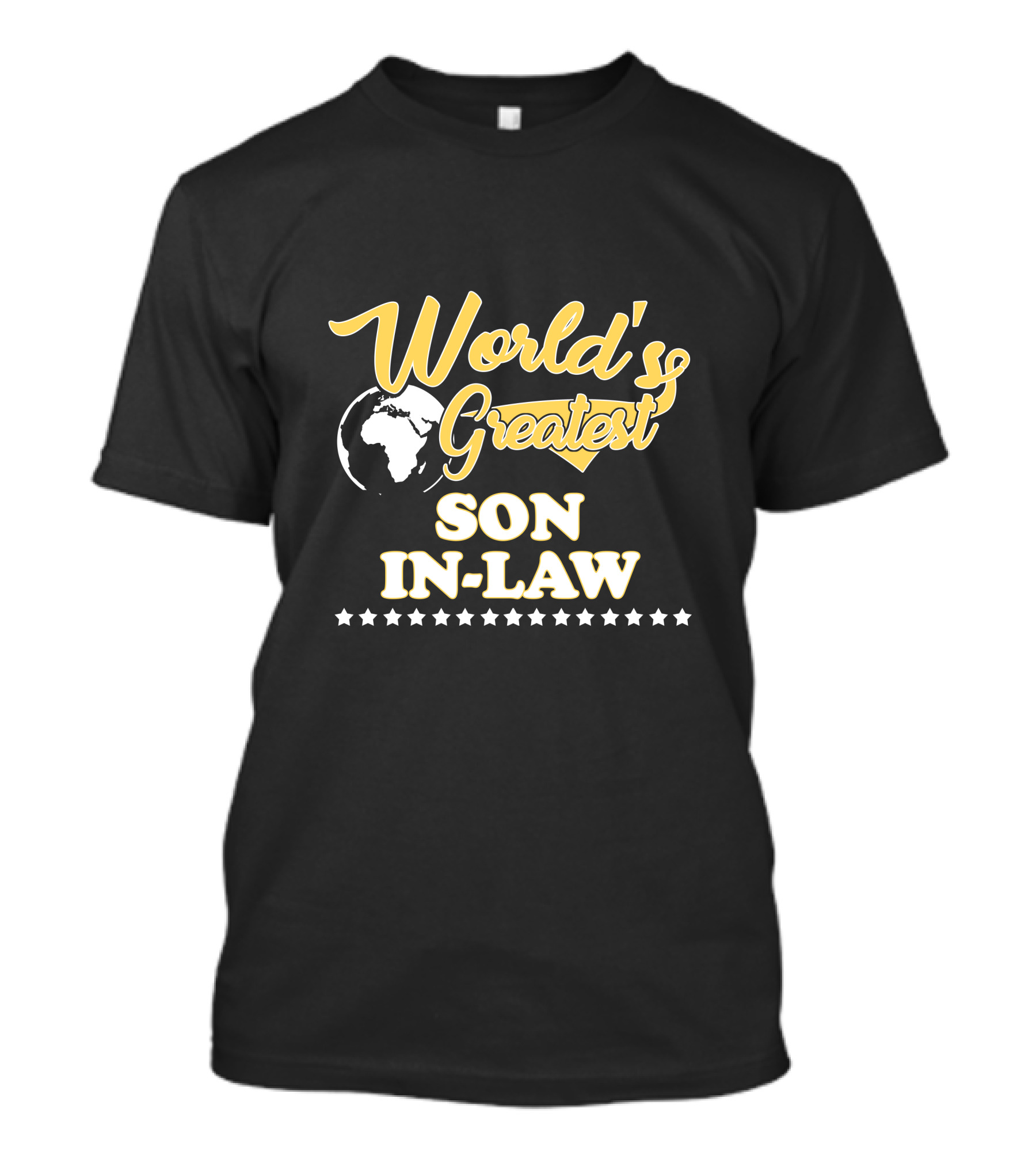 World's Greatest Son In-Law With Globe And Stars T-Shirt