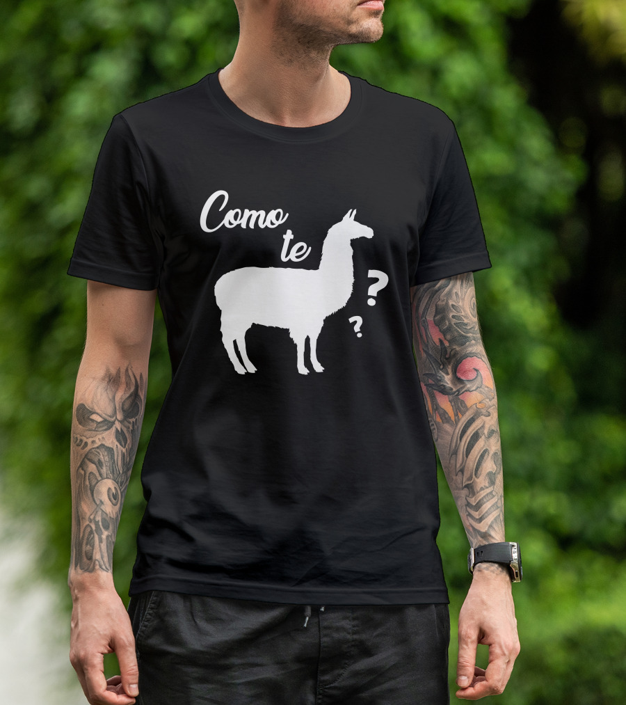 Como Te Llama Question Mark Llama T-Shirt