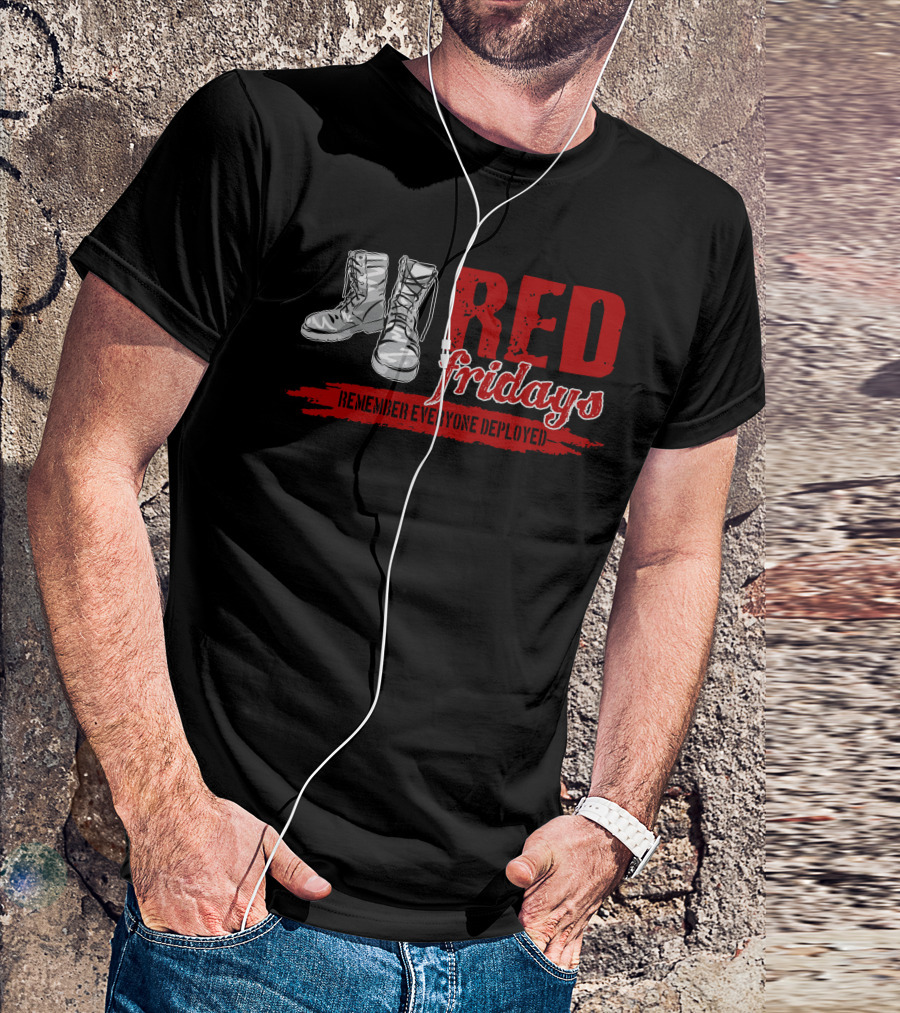 RED Fridays Remember Everyone Deployed Boots T-Shirt