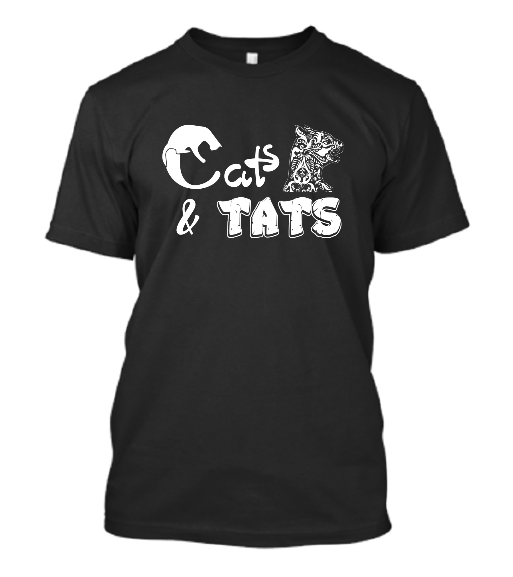 Cats And Tats Tribal Feline Flair T-Shirt