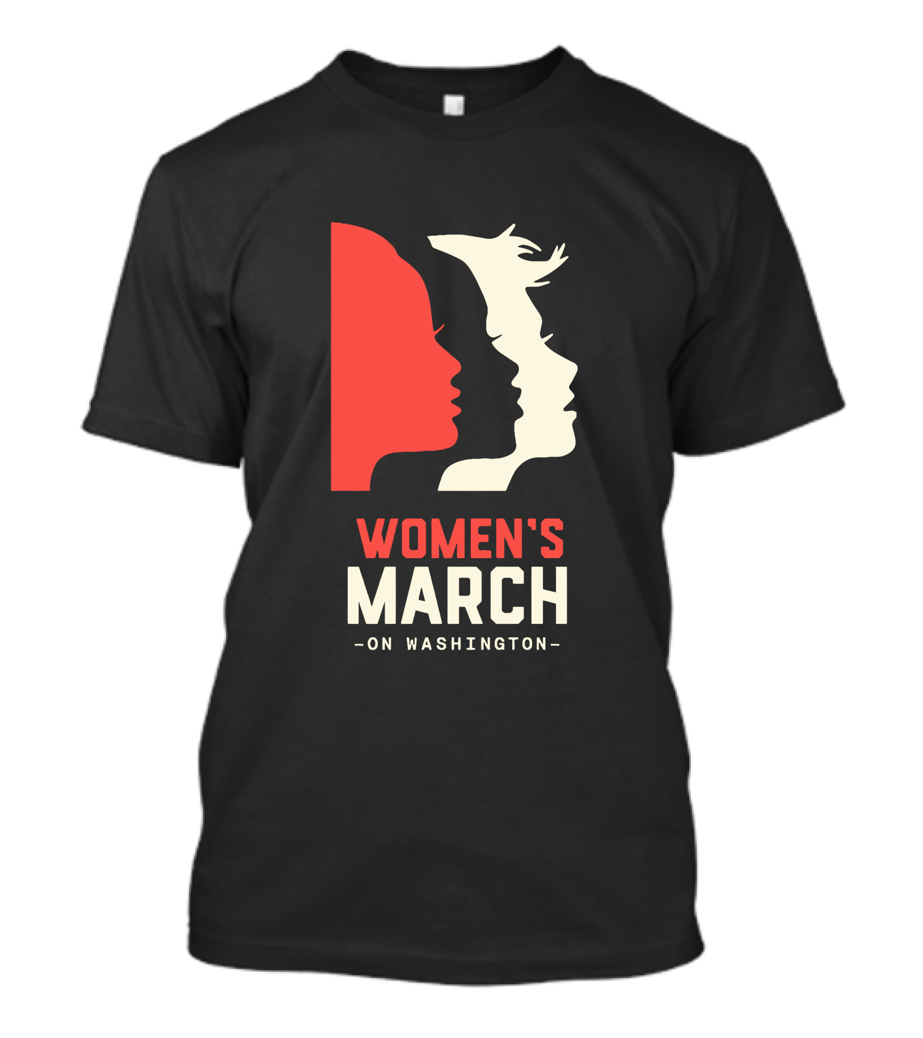 Women's March On Washington Protest Female Silhouette Profile T-Shirt