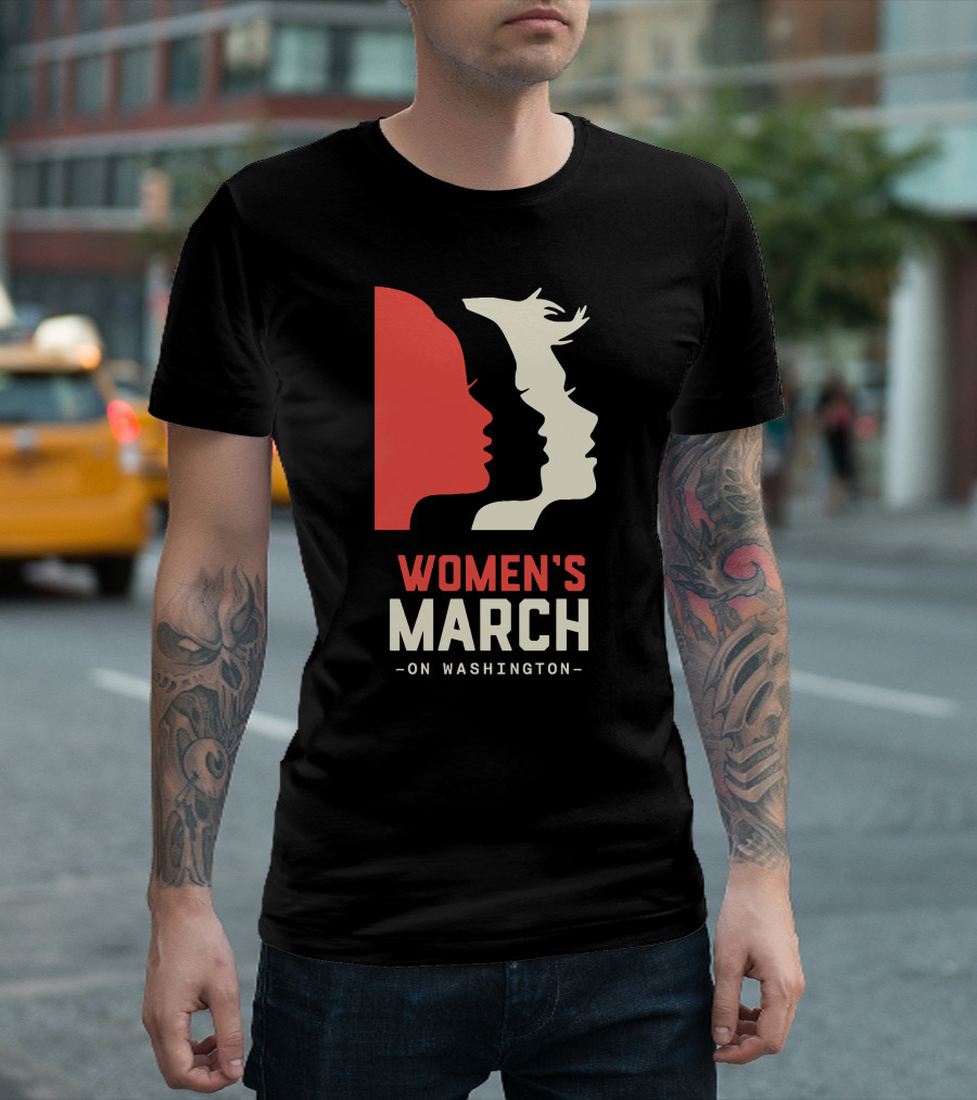 Women's March On Washington Protest Female Silhouette Profile T-Shirt