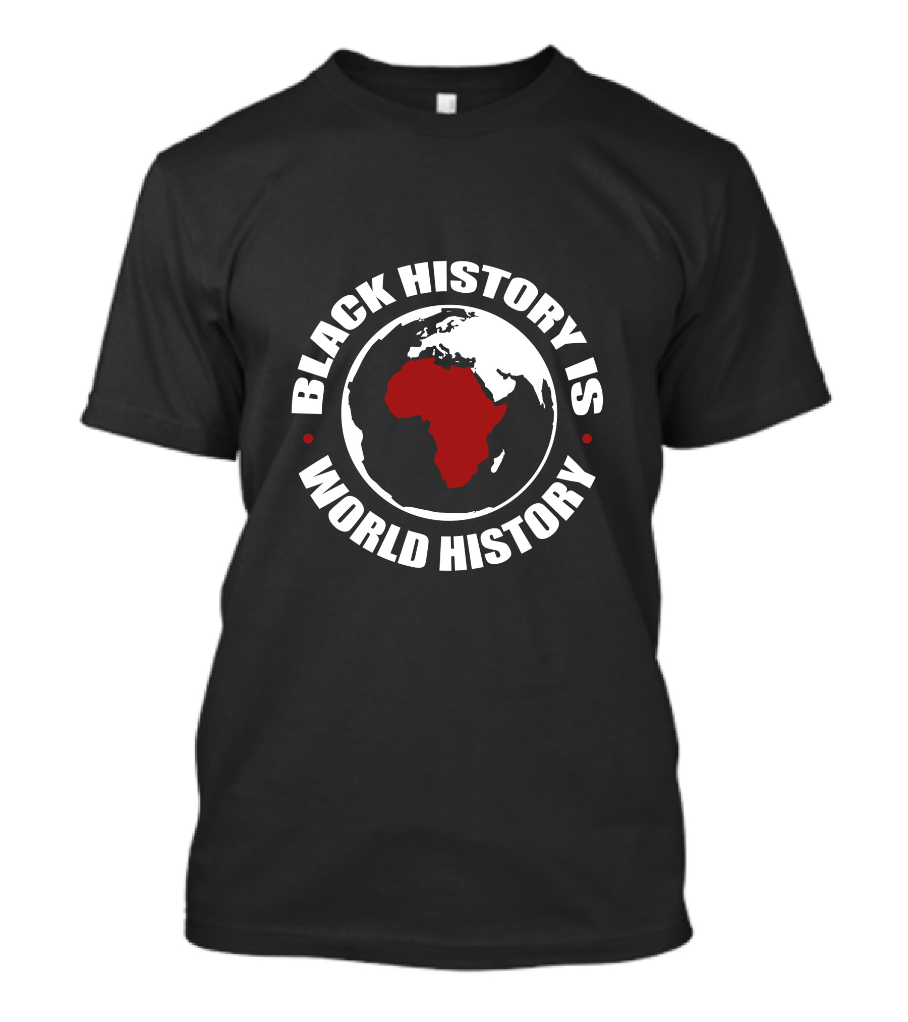 Black History Is World History Africa Map T-Shirt