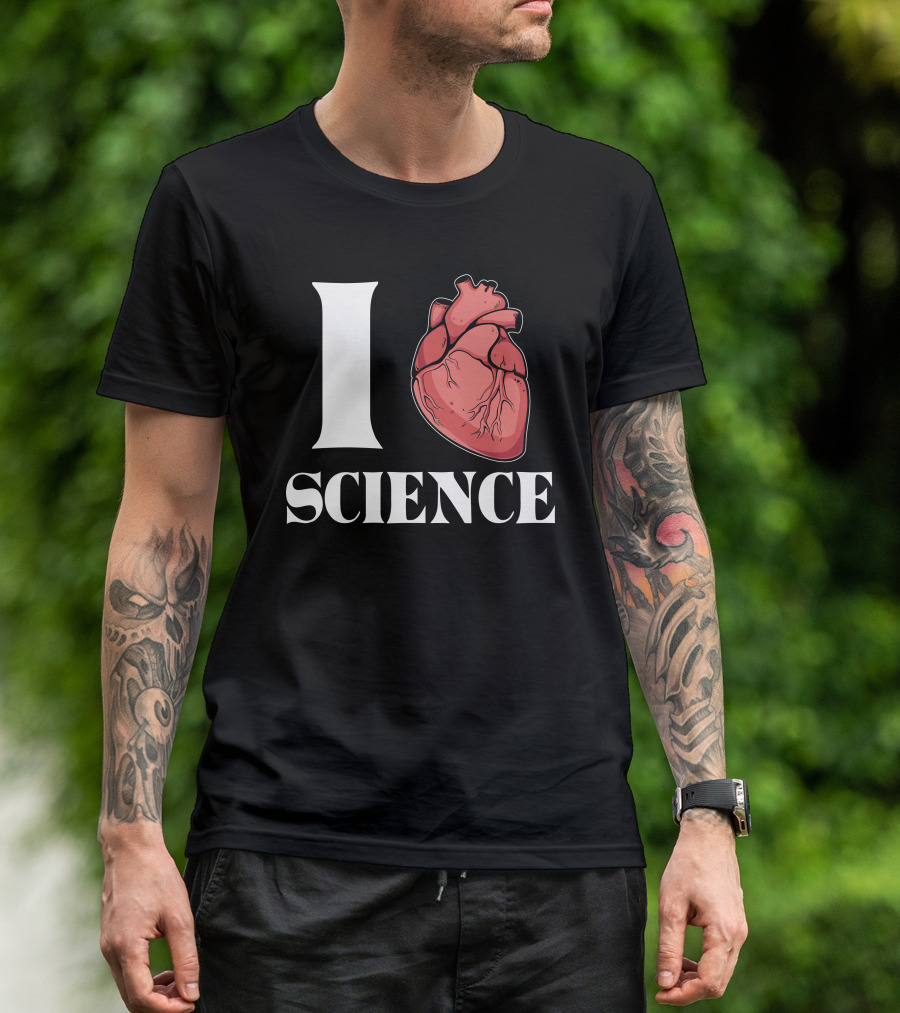 I Heart Science Biology Teacher T-Shirt