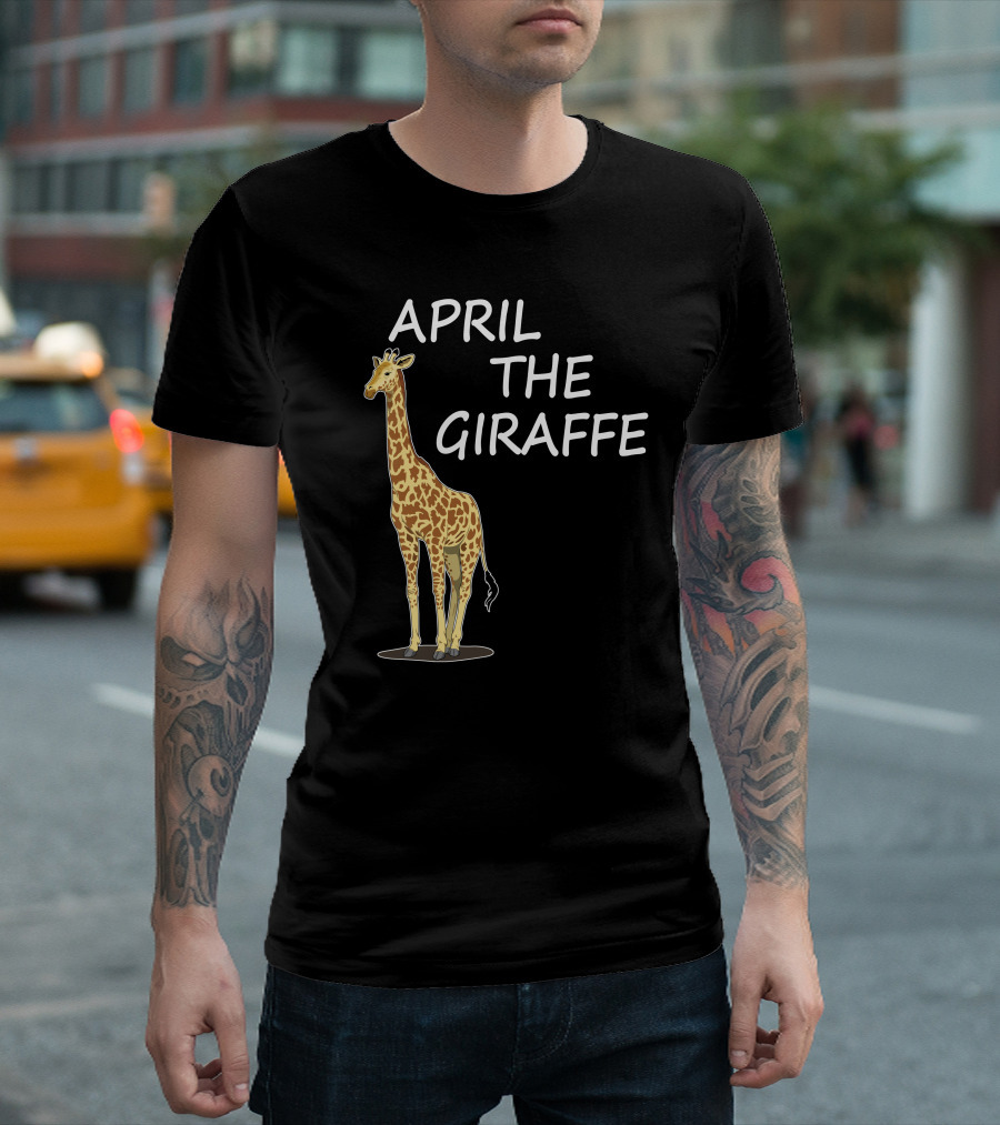 April The Giraffe Standing Majestically T-Shirt