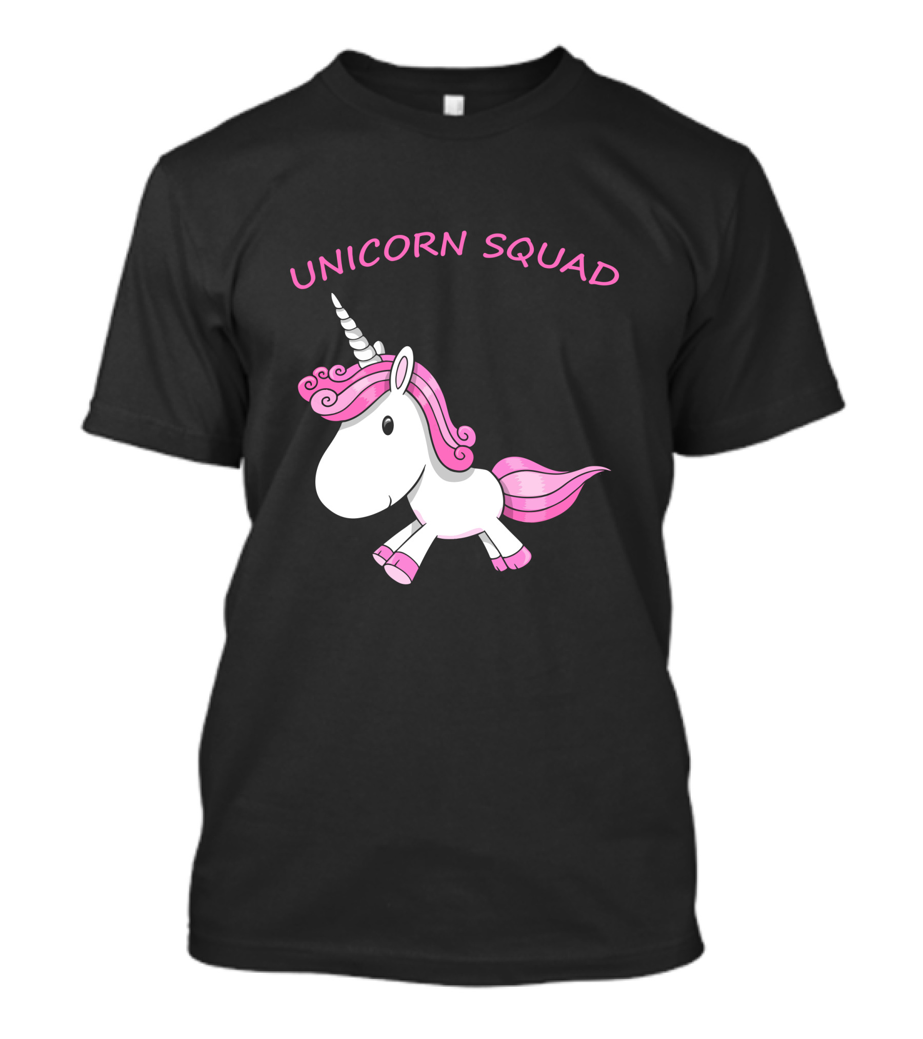 Unicorn Squad Cute Funny Unicorn With Pink Mane And Tail T-Shirt