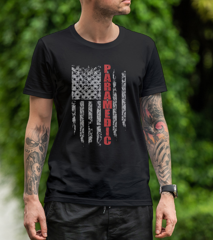 Paramedic American Flag T-Shirt