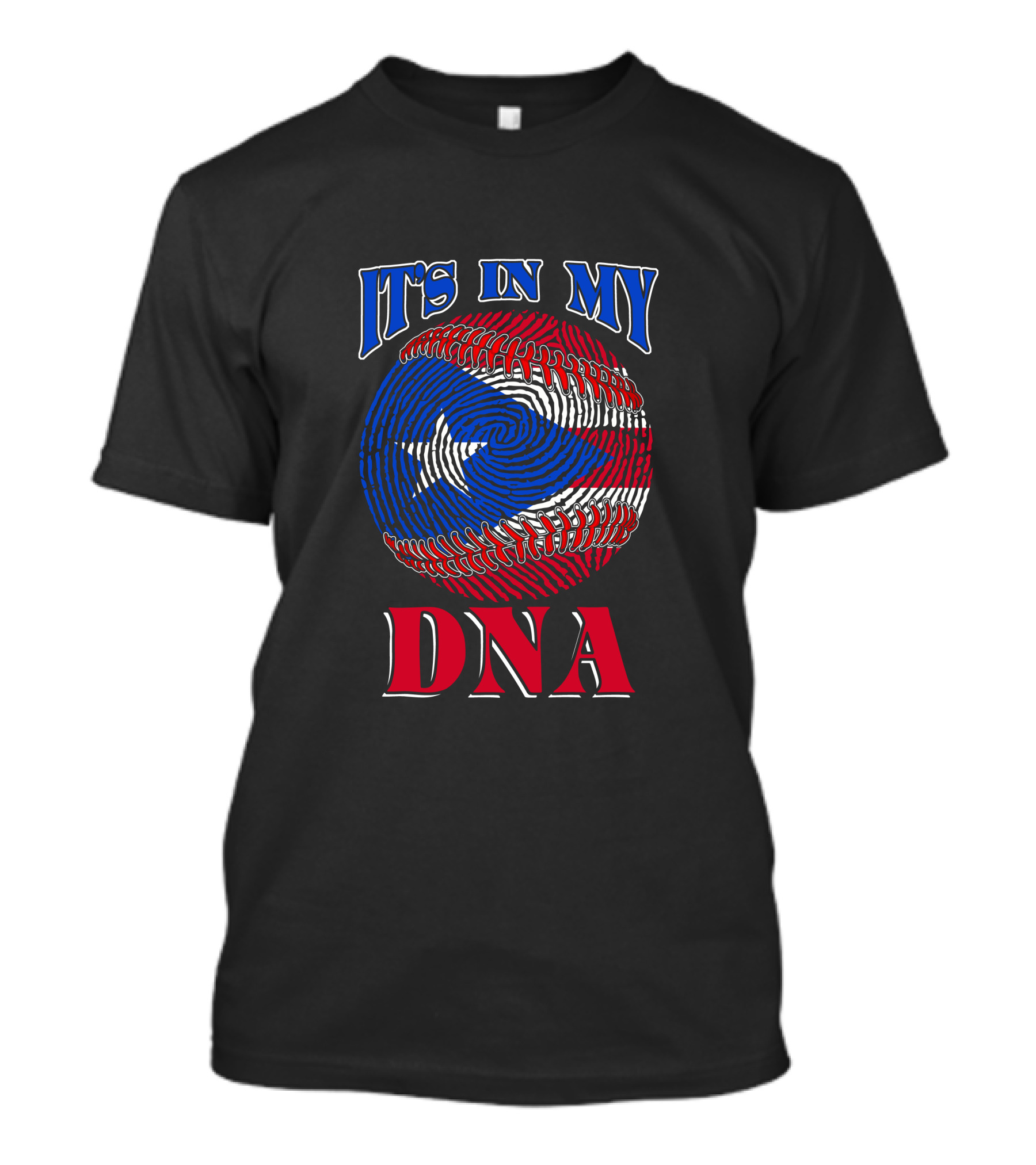 It's In My DNA Puerto Rico Baseball PR Boricua Flag Borinquen T-Shirt