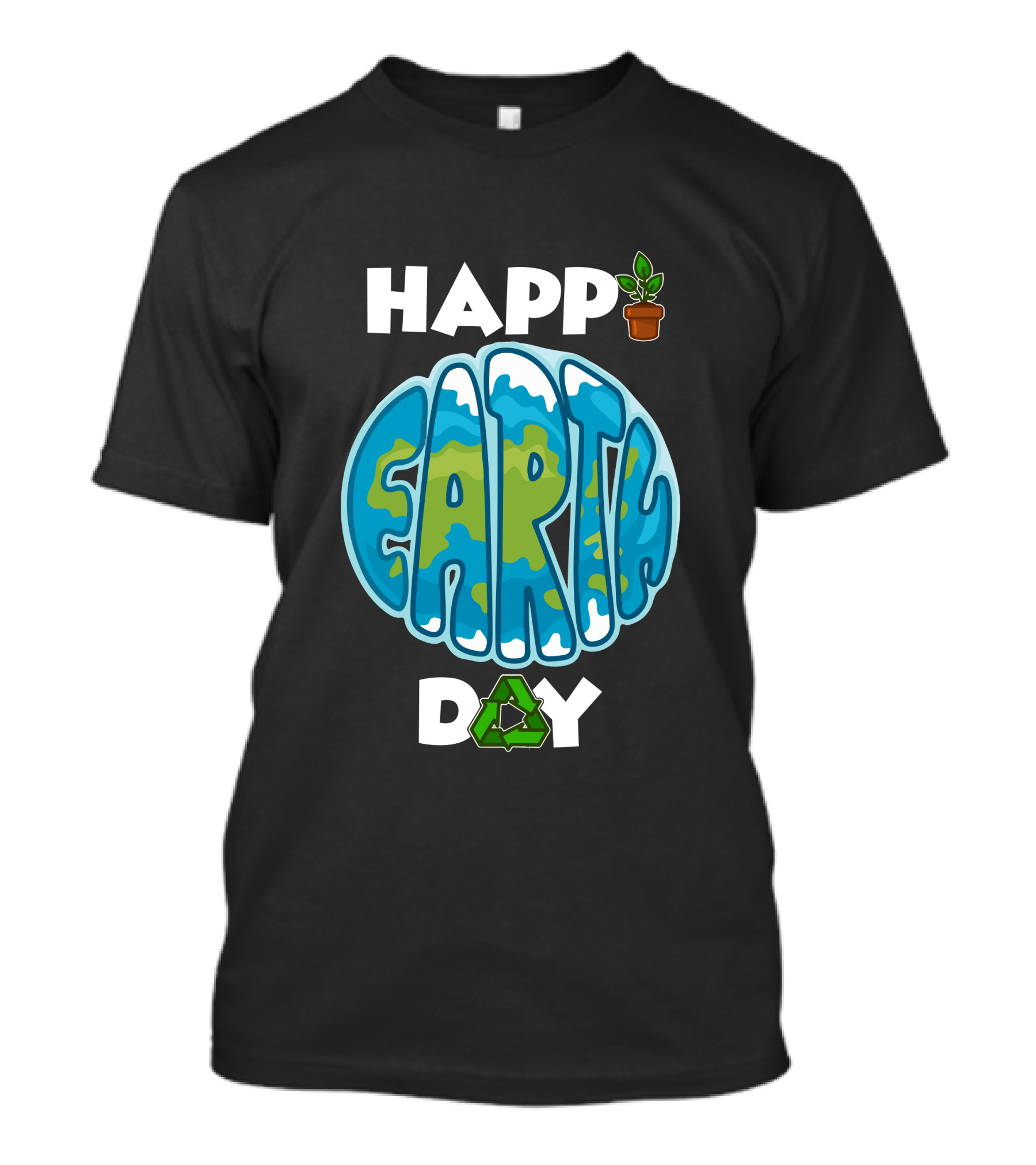 Happy Earth Day Green Planet Recycling T-Shirt