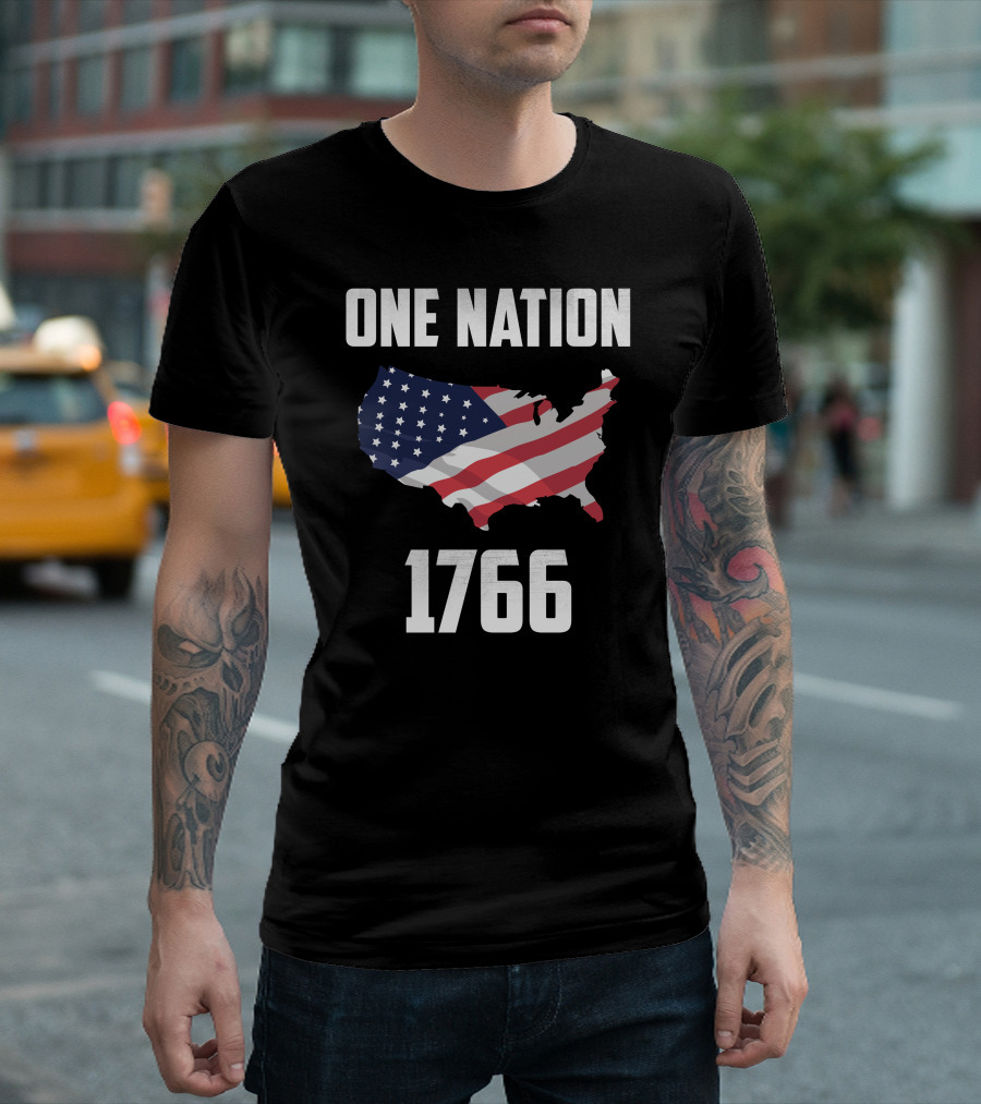 One Nation American Flag 1766 T-Shirt