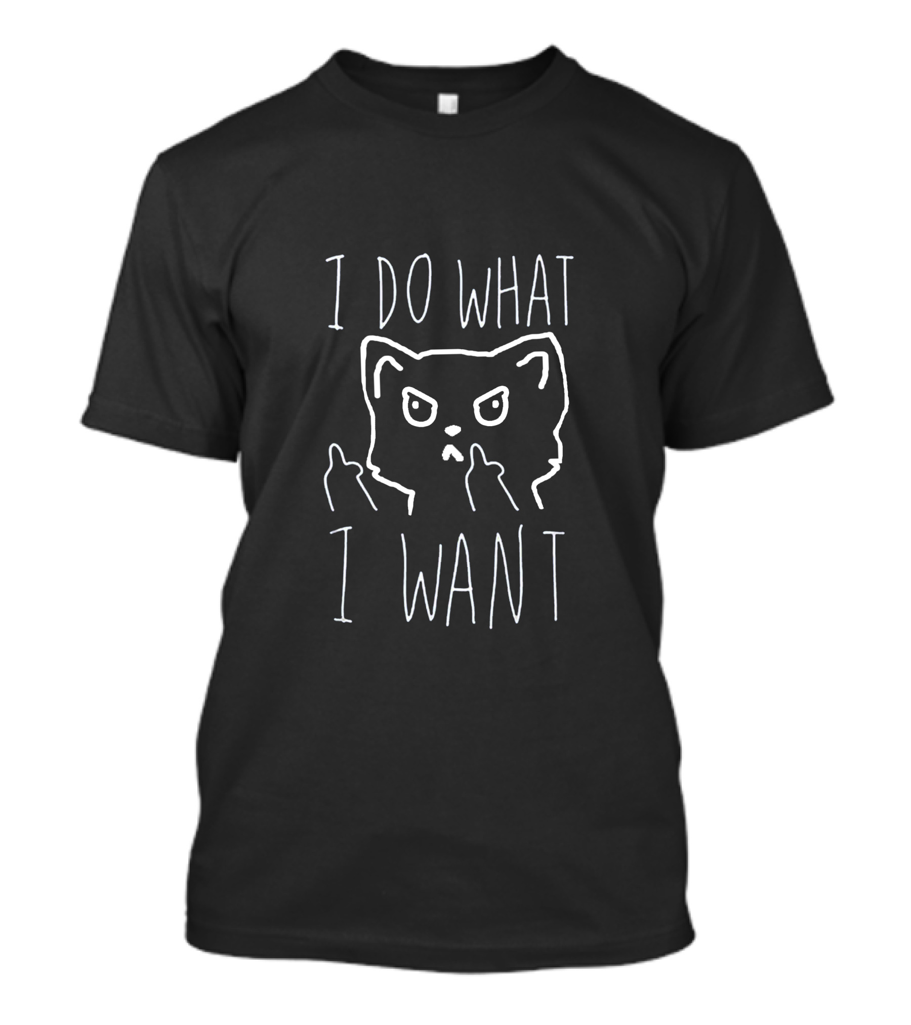I Do What I Want Cat Middle Fingers T-Shirt